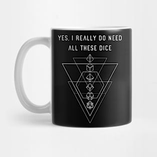 Polyhedral Dice Set Collector Tabletop RPG Mug